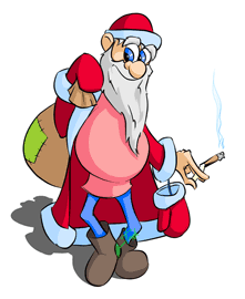 Новый 2007 год Свиньи иллюстрация Дедушка Мороз